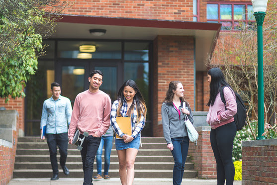 College Students Walking