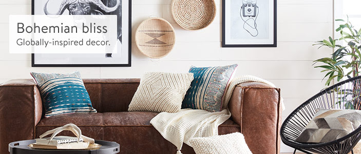 Shop the Bohemian Bliss collection for globally-inspired decor. 