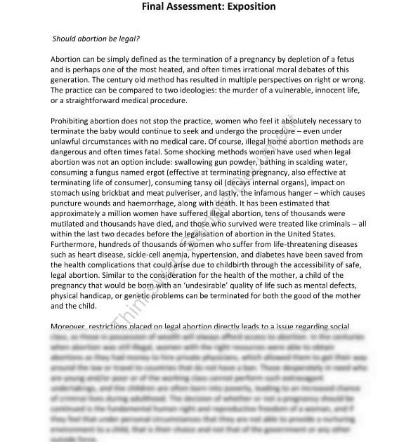 argumentative essays on abortion