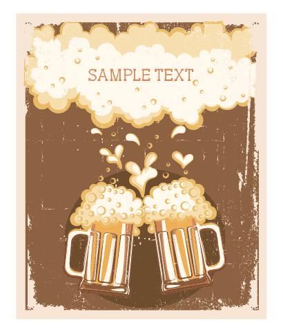 無料ダウンロード おしゃれ レトロ ビール イラスト 最高の新しい壁紙aahd