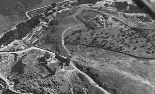 Restos del Monasterio de San Servando en 1915. Detalle de una fotografía aérea