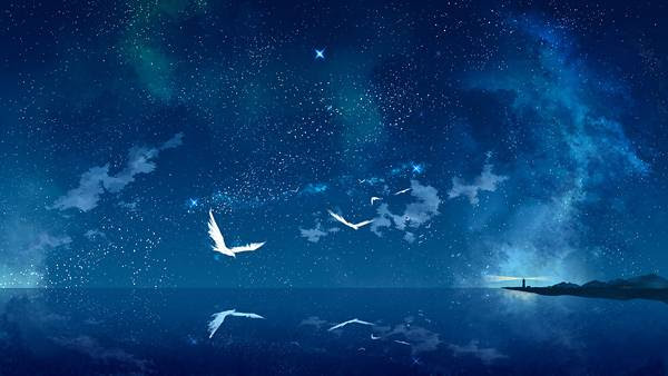 無料イラスト画像 ベスト夜 海 綺麗 イラスト