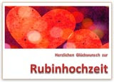 Hochzeitstag darf es da für das glückliche paar auch ein ganz besonderes geschenk sein. Vorlagen Karten Zur Rubinhochzeit Zum Ausdrucken