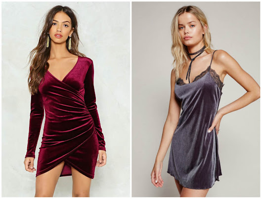 Бархатные платья 2018; модные тренды и тенденции