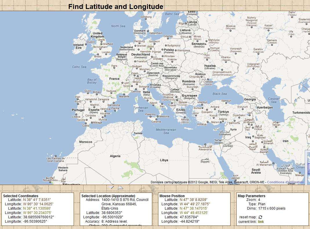 World Of Map Carte De Latitude Et Longitude