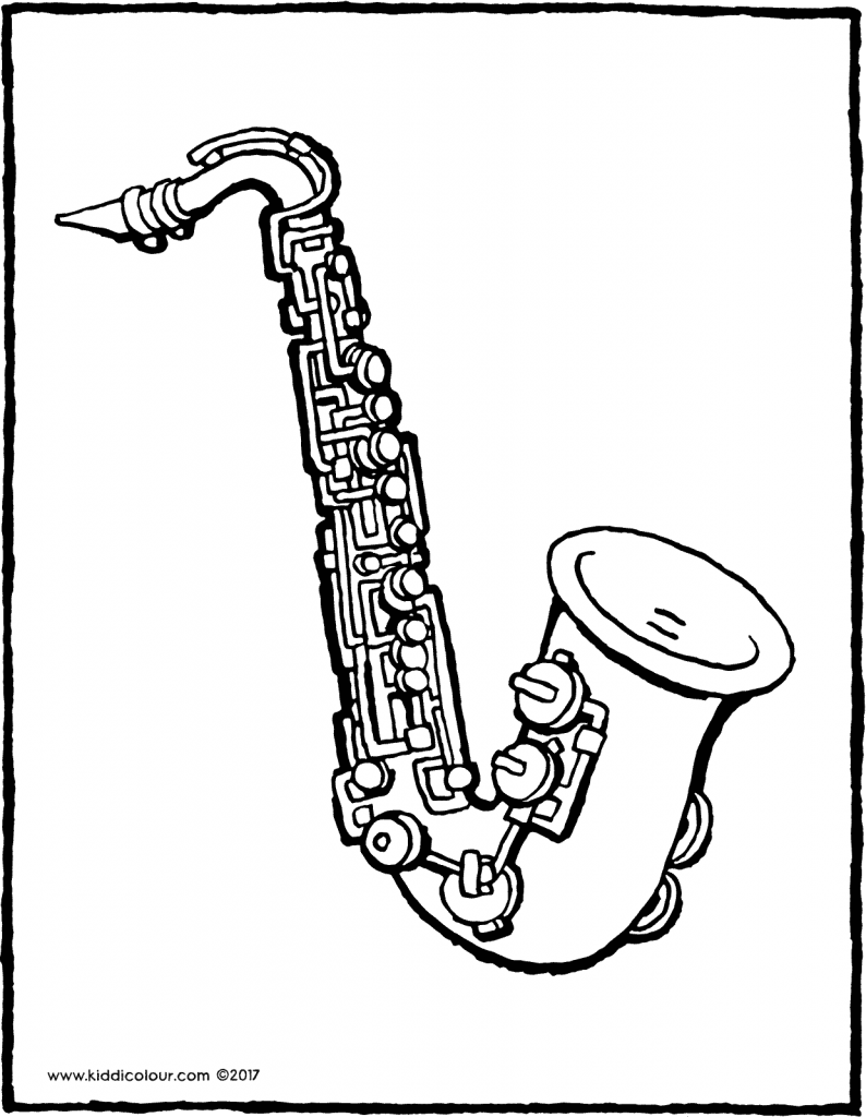 Download 196+ Saxophone Coloring Pages PNG PDF File - Download Free