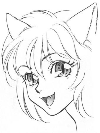 Dessin Manga Fille Chat