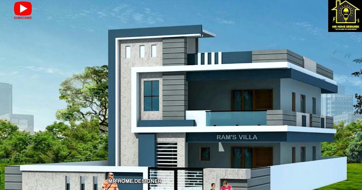 Village Double Floor Home Front Design New - HOMEDSIG