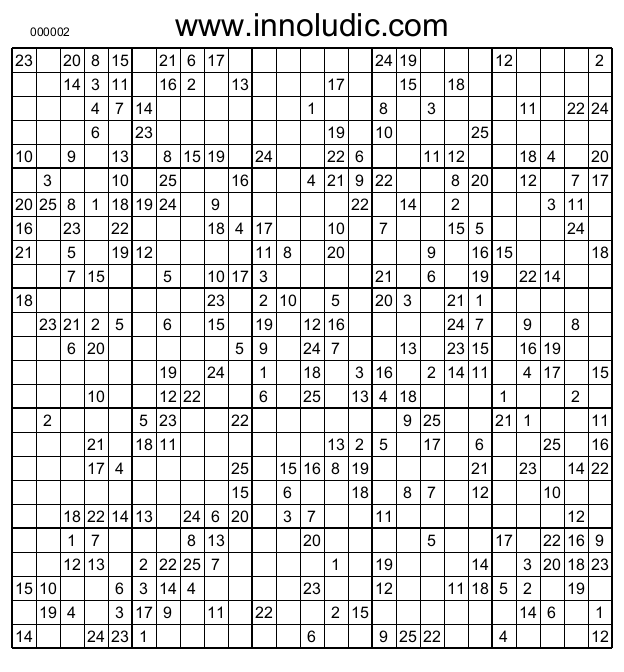 sudoku 16 x 16 para imprimir each row column and box