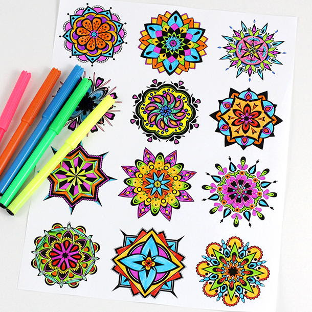 Free printable mandala for kids coloring pages are a fun way for kids of all ages to develop creativity, focus, motor skills and color recognition. Mini Mandala Coloring Pages Favecrafts Com