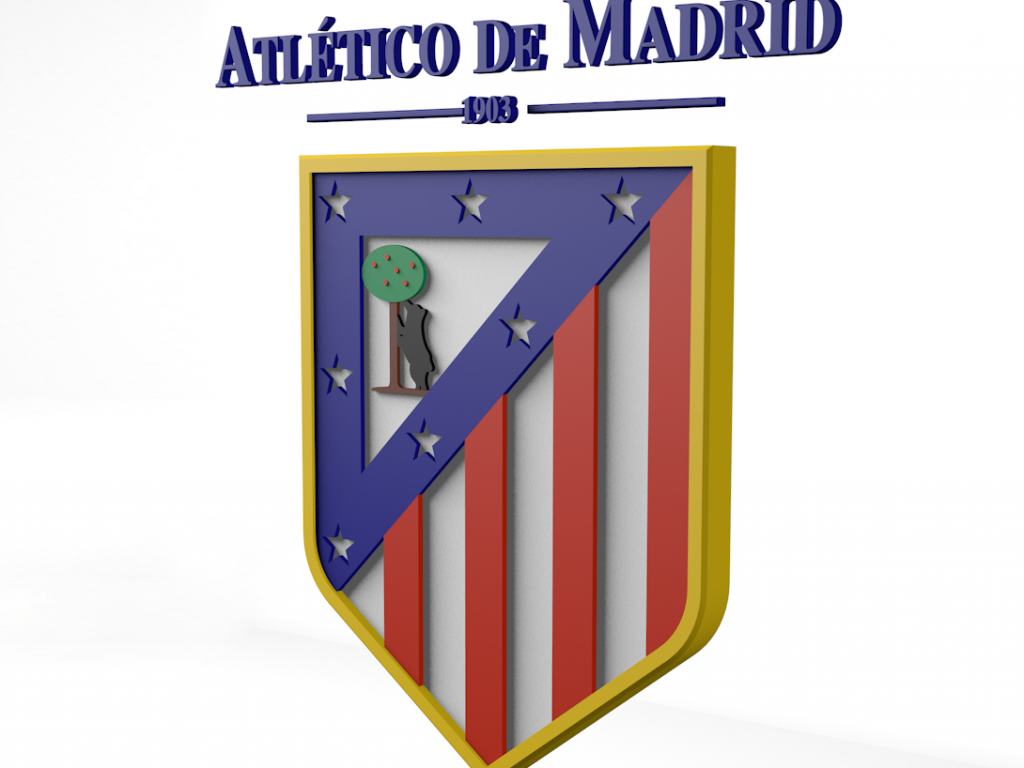 The first logo of madrid atletico exactly repeated the logo of the. Club Atletico De Madrid Logo 3d Logo Brands For Free Hd 3d