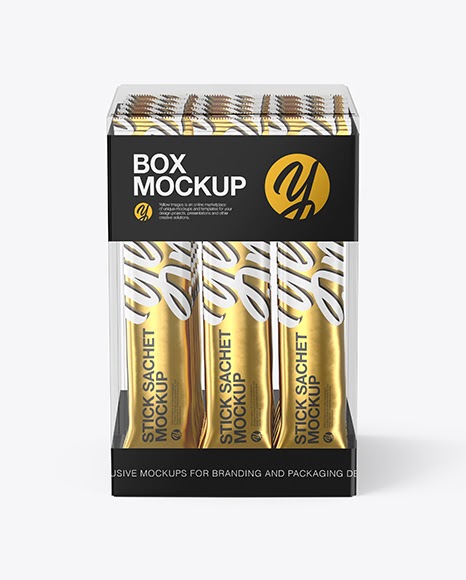 Download Box w/ 18 Sachets Mockup Box Mockups