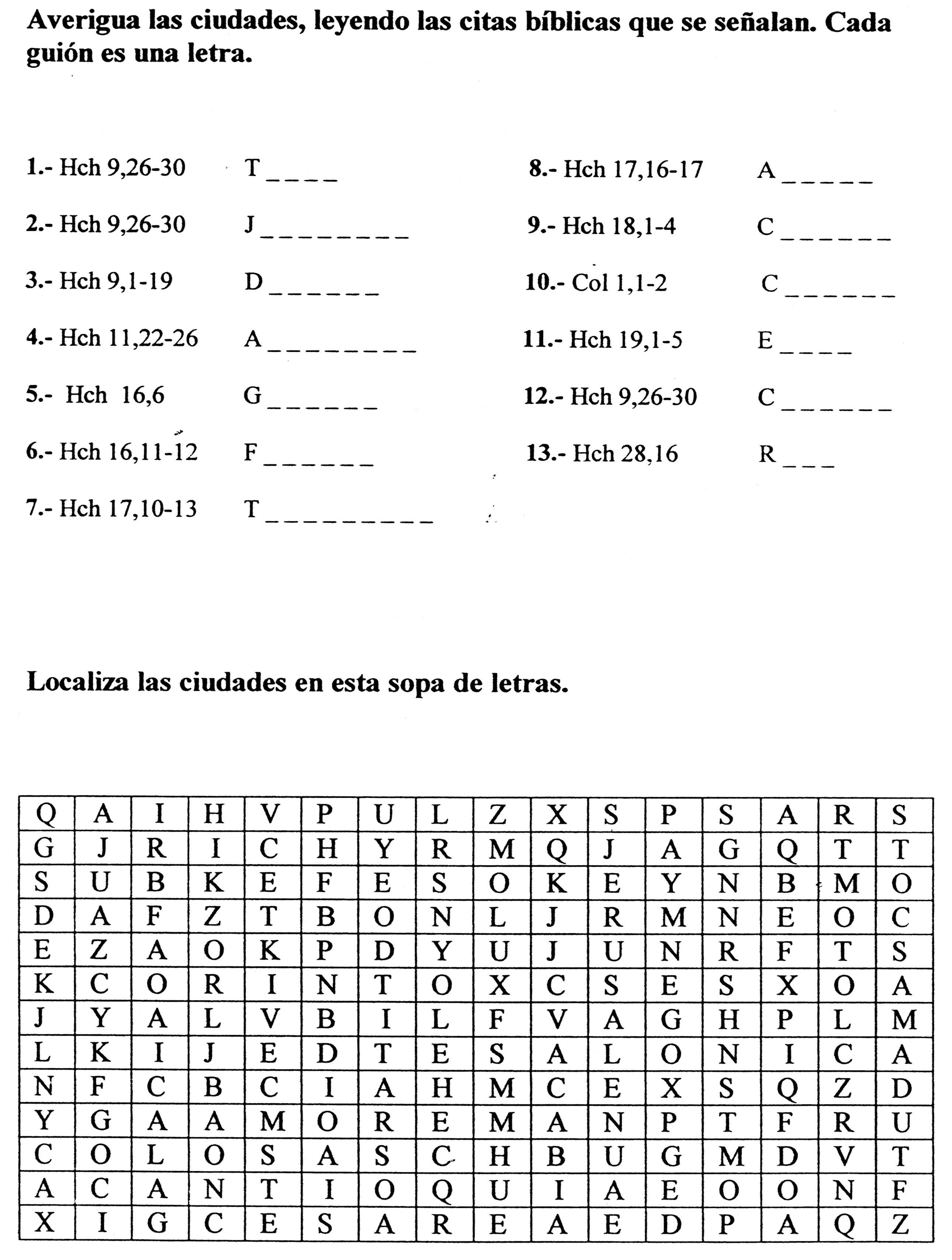 Resultado de imagen de actividades sobre la Biblia