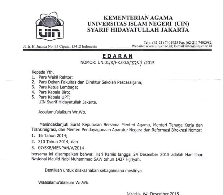 Contoh Surat Edaran Maulid Contoh Surat