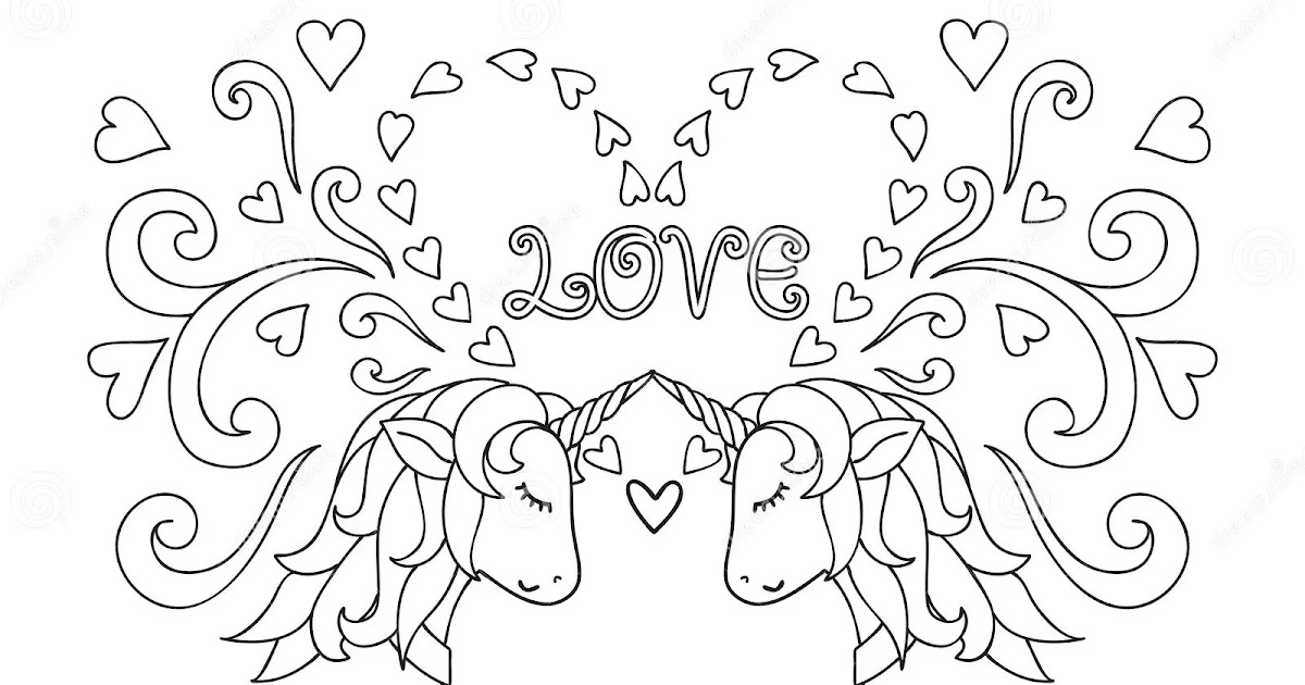 Magical Unicorn Coloring Pages Free Coloring Page