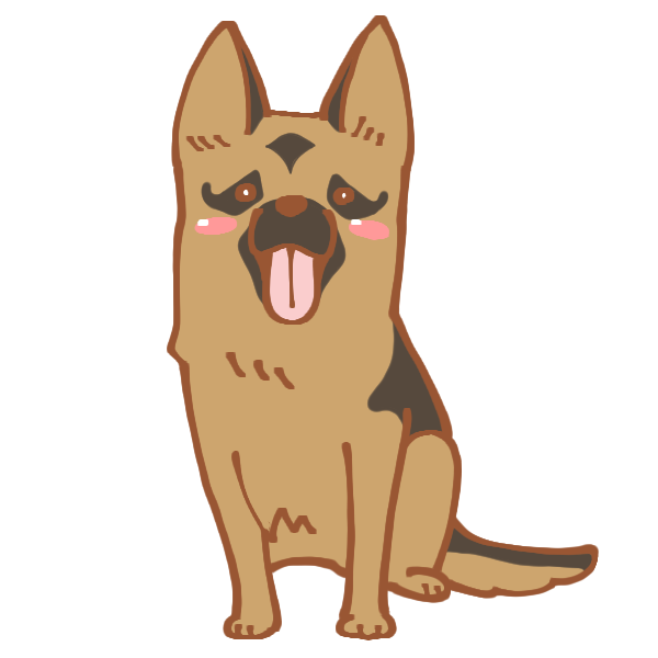 無料の動物画像 綺麗なシェパード イラスト