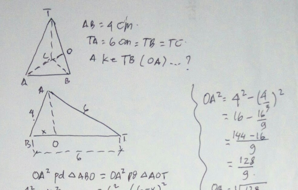 Diketahui Limas Beraturan T Abcd Dengan Abcd Adalah