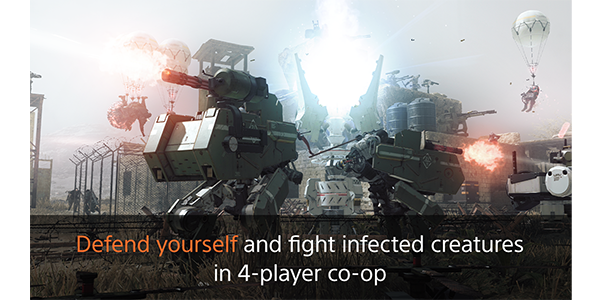 Defend yourself and fight infected creatures in 4-player co-op