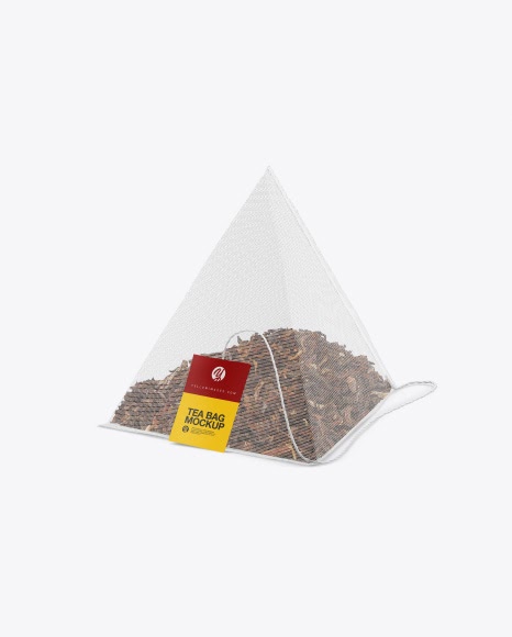 Download Pyramid Tea Bag Mockup - Halfside View - Bottle with ...