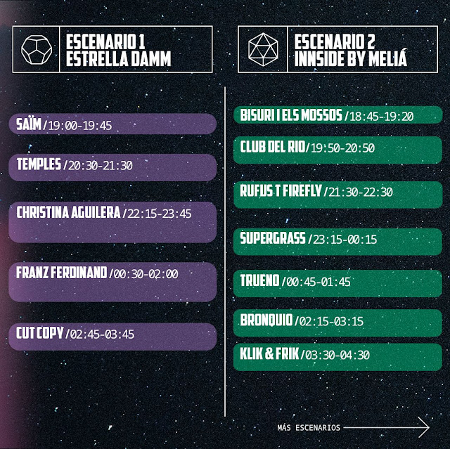 Horarios Mallorca Live 2022