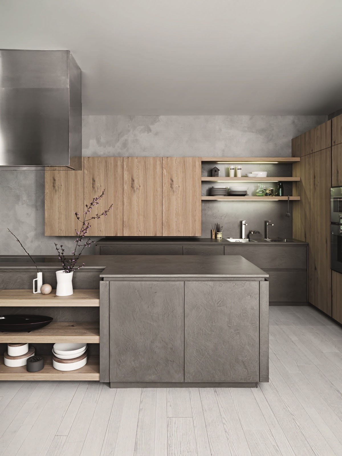 The star of the kitchen here is the grey color. 40 Gorgeous Grey Kitchens