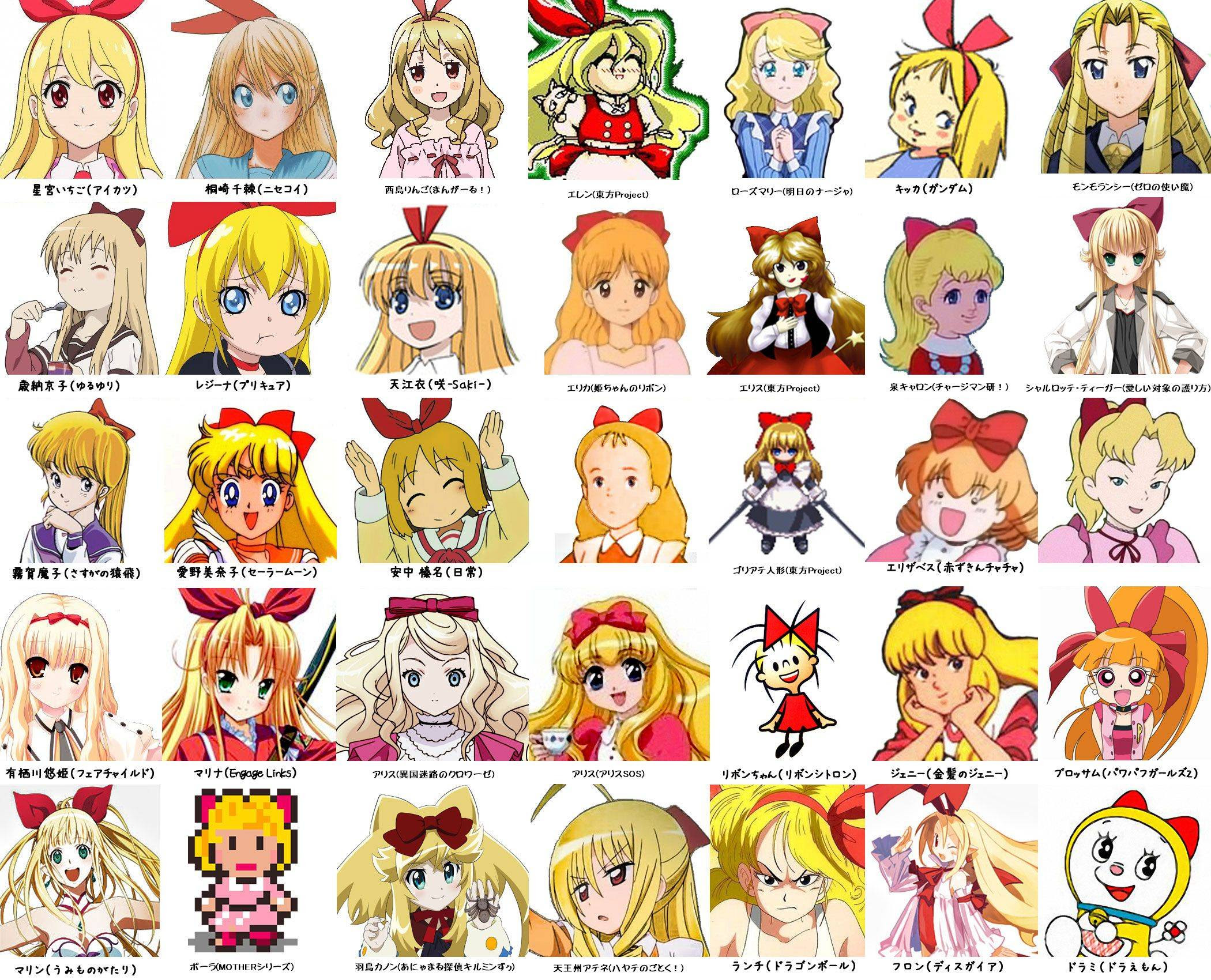 ユニーク金髪 キャラクター アニメ画像について