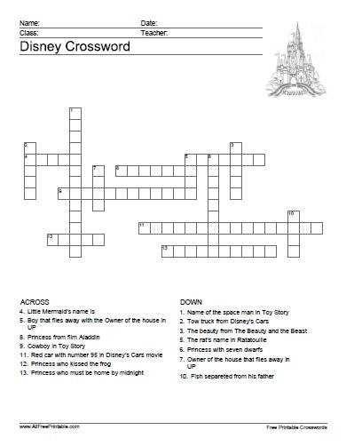 Medium Free Easy Printable Crossword Puzzles For Adults