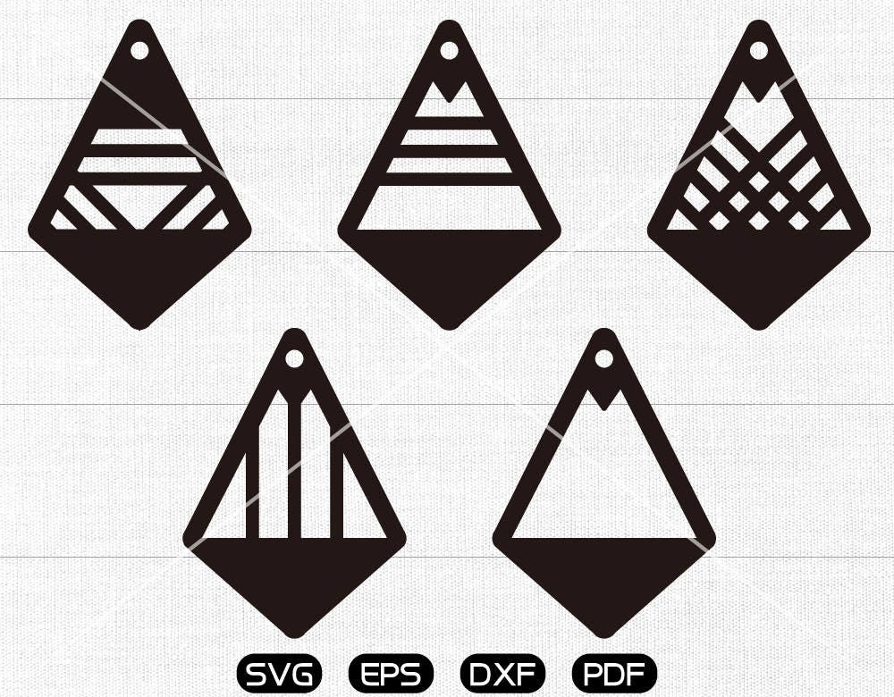 Free Layered Earring Svg 357 SVG PNG EPS DXF File