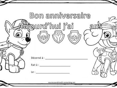 Les 500+ meilleures anniversaire image pat patrouille à imprimer 343259