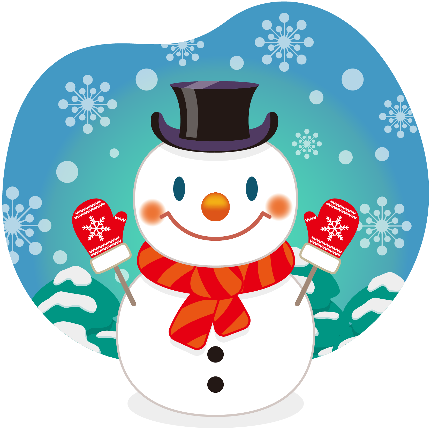ダウンロード可能 クリスマス 雪だるま イラスト かわいい無料イラスト素材