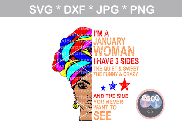 Download Afro Woman All Months Included Doek 3 Sides Diva Afro Girl Digi Createdsurprises