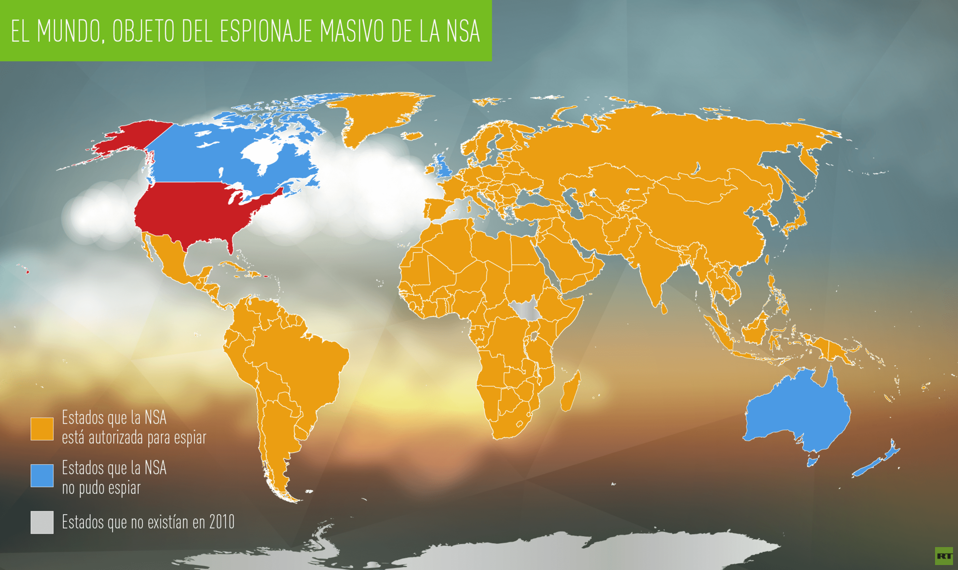 ¿Cuáles son los únicos 5 países que EE.UU. no espía?