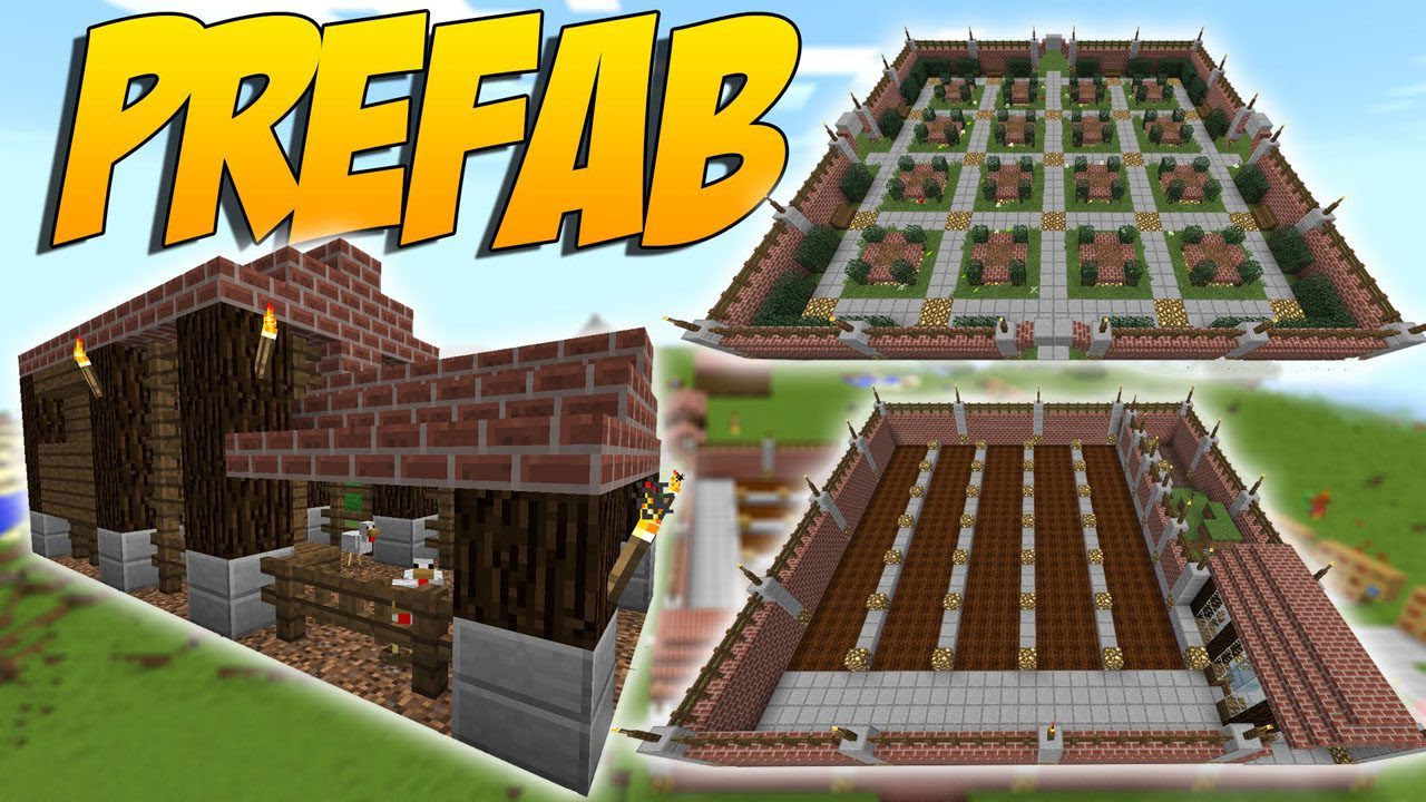 Modern houses, treehouses, and more. Prefab Mod 1 17 1 1 16 5 Prefabricated Building 9minecraft Net