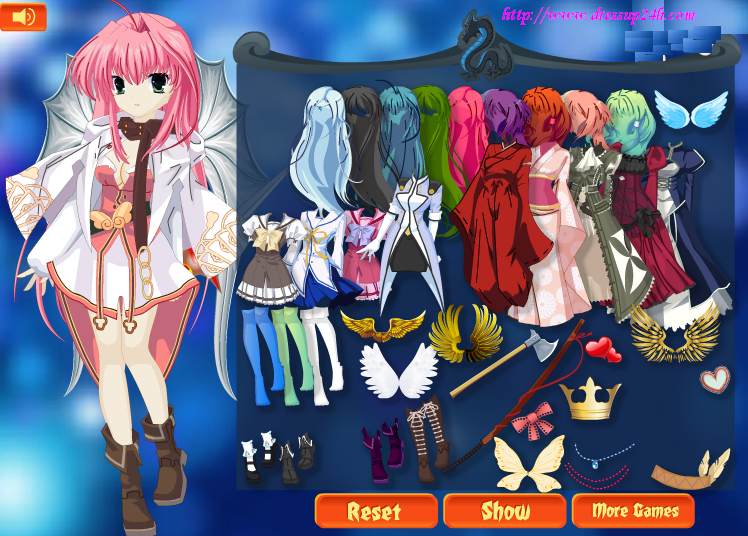 geniko  dress design dress up games anime