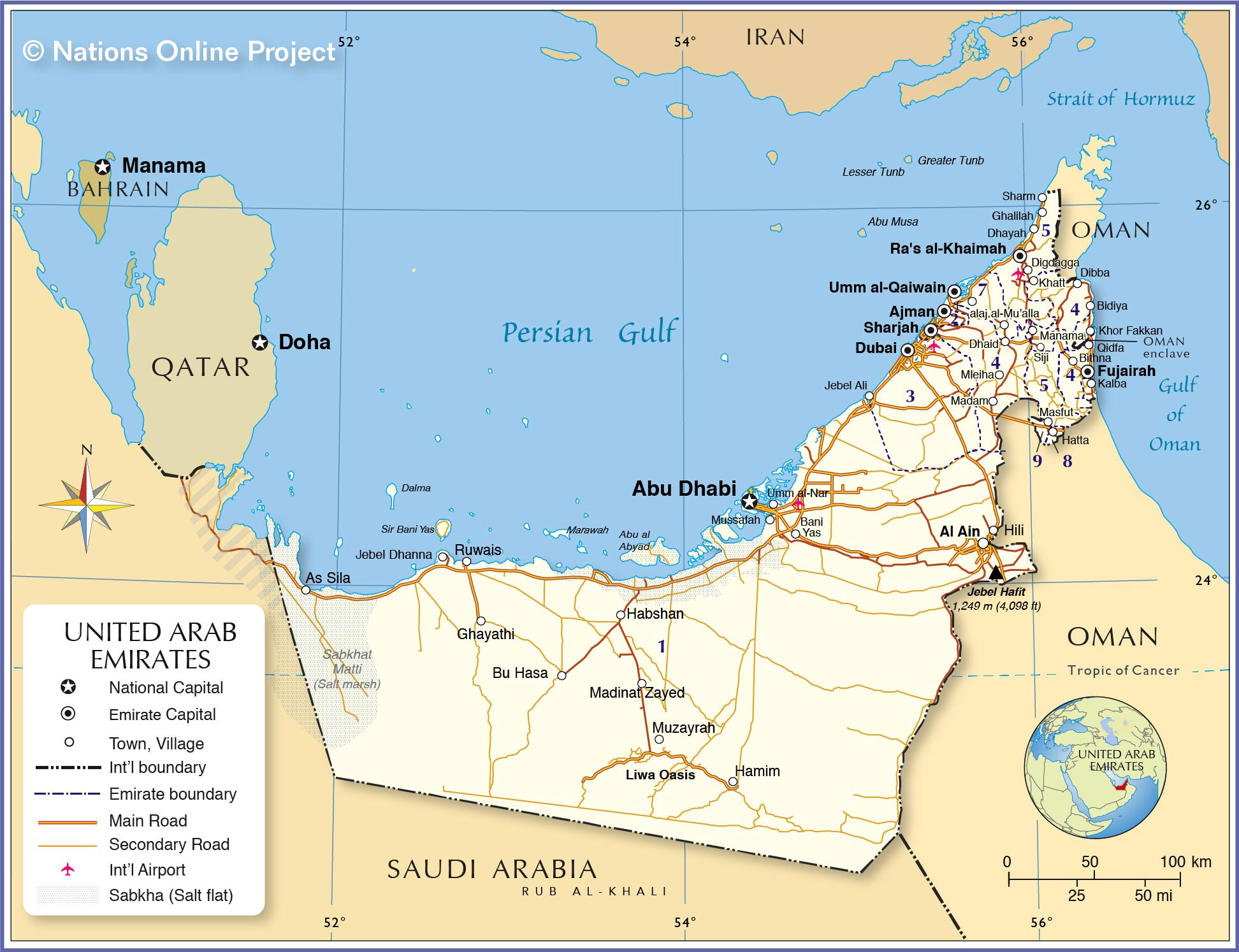 Qatar Uae Map ~ AFP CV