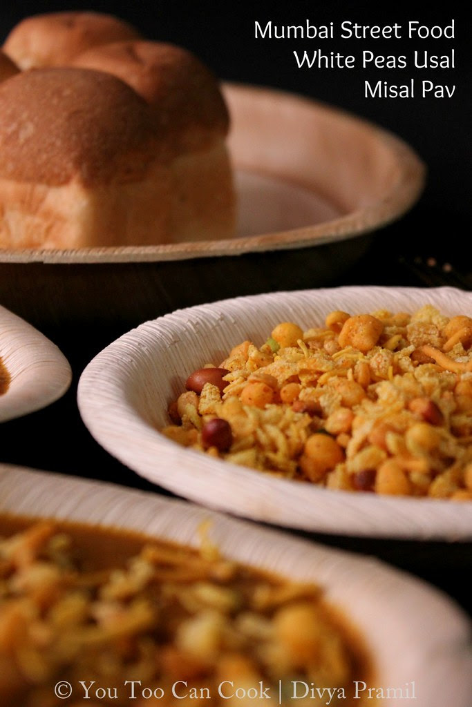 Misal Pav Recipe | Mumbai Street Food | White Peas Usal ...
