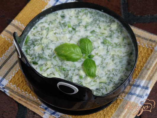Холодный огуречный суп с базиликом - пошаговый рецепт с фото