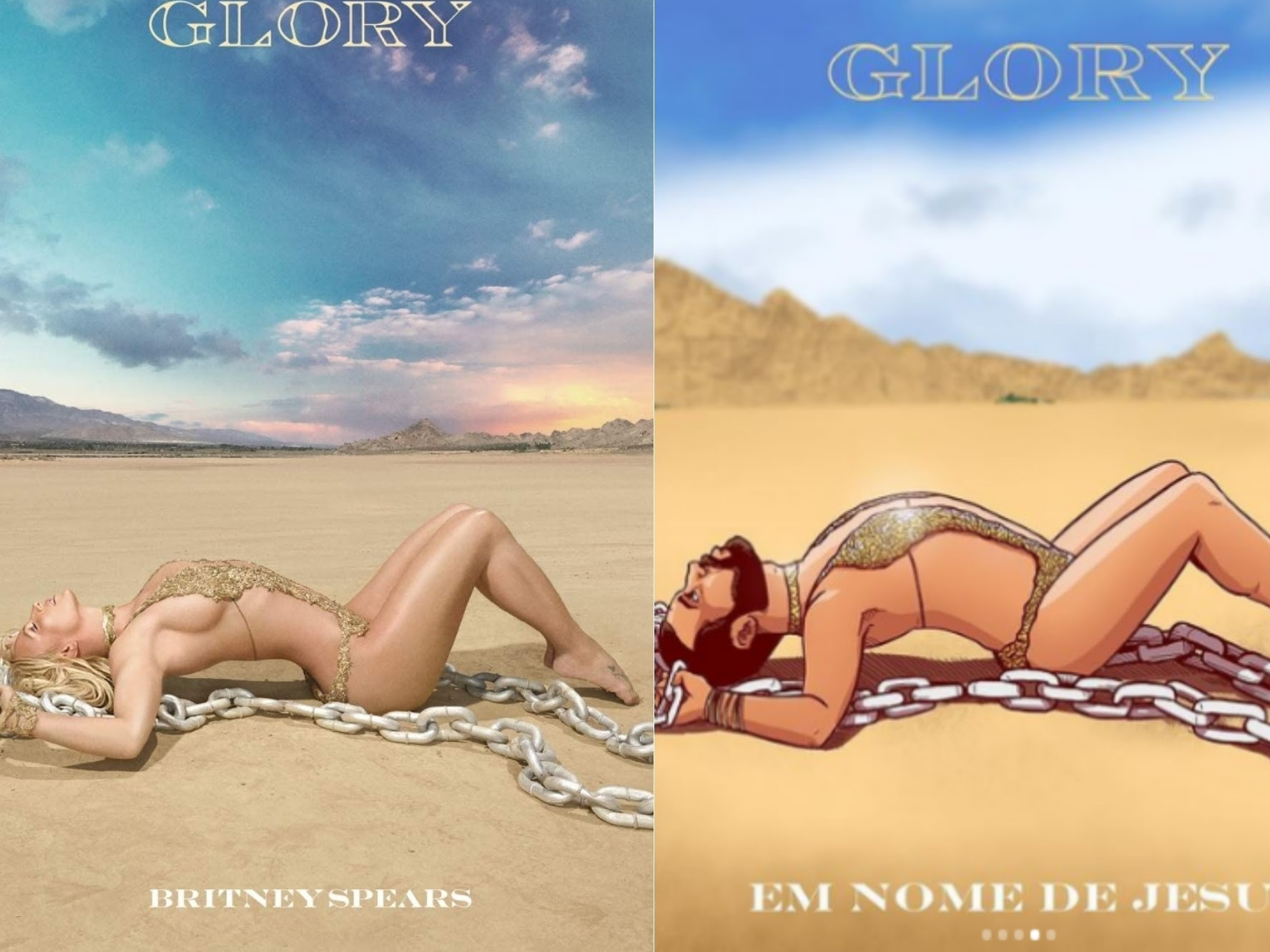 Artista põe Gil, do 'BBB 21', em capas de Britney: 'Oops! I did cachorrada'
