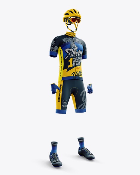 Download Mens Full Cycling Kit (Hero Shot) Jersey Mockup PSD File ...