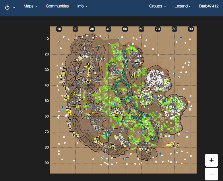 Ark Survival Evolved The Center Resource Map Maping Resources