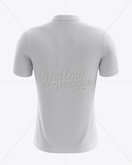 Download Men's Soccer Polo Shirt Mockup (Back View) PSD