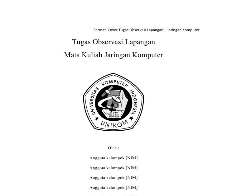 Contoh Cover Makalah Observasi - Contoh II