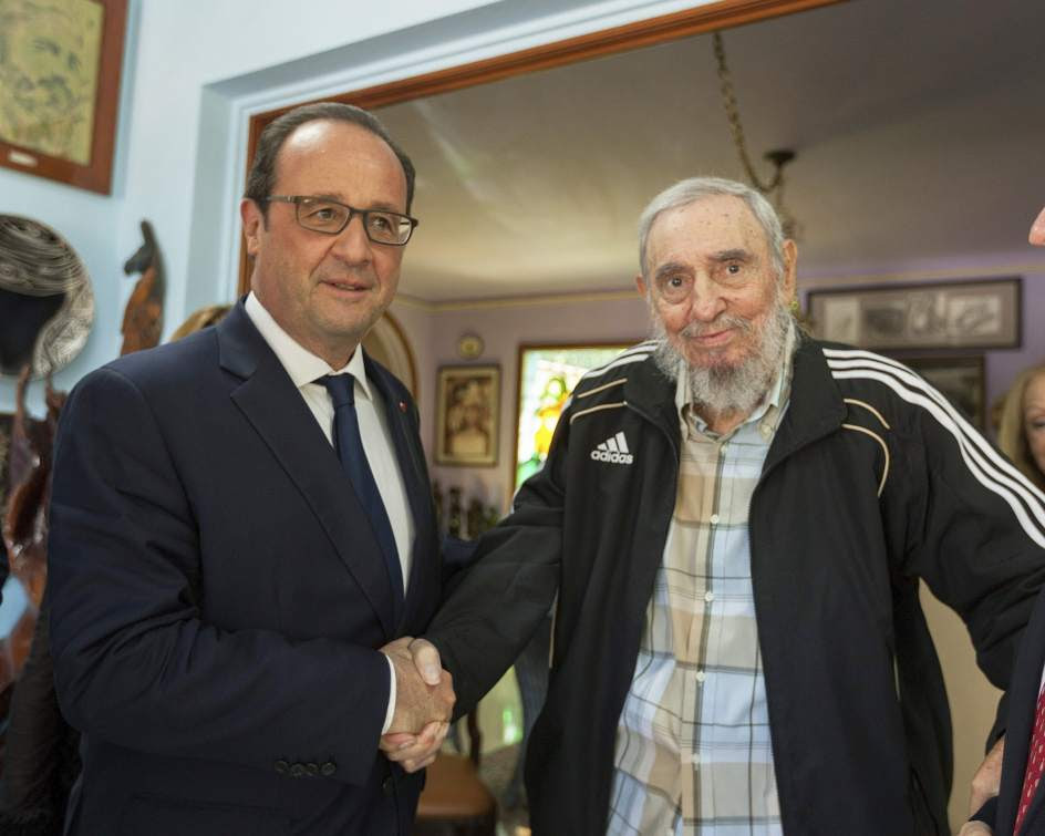 Visita histórica de Hollande a Fidel Castro