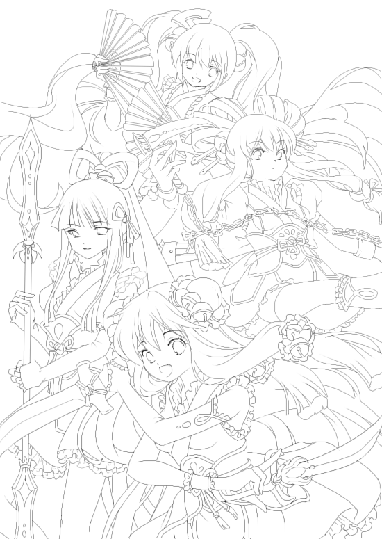 最高の和風 塗り絵 イラスト 女の子 ディズニー画像のすべて
