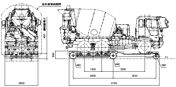 Cad データ ミキサー 車 Concrete Mixer 図面 Kuruma