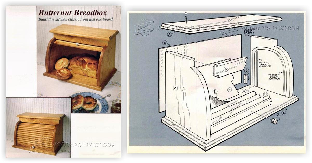 Wood bread box plan : Tambour Bread Box Plans Woodarchivist