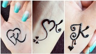 Beautiful K Letter K Name Tattoo Mehndi Design Cute Mehndi Design
