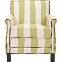 Safavieh Easton upholstered striped club chair