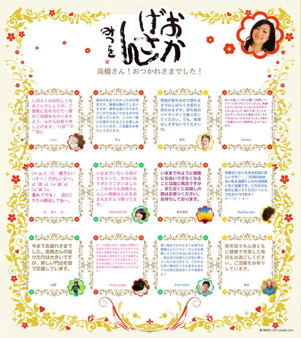 送別の言葉 寄せ書き 文例