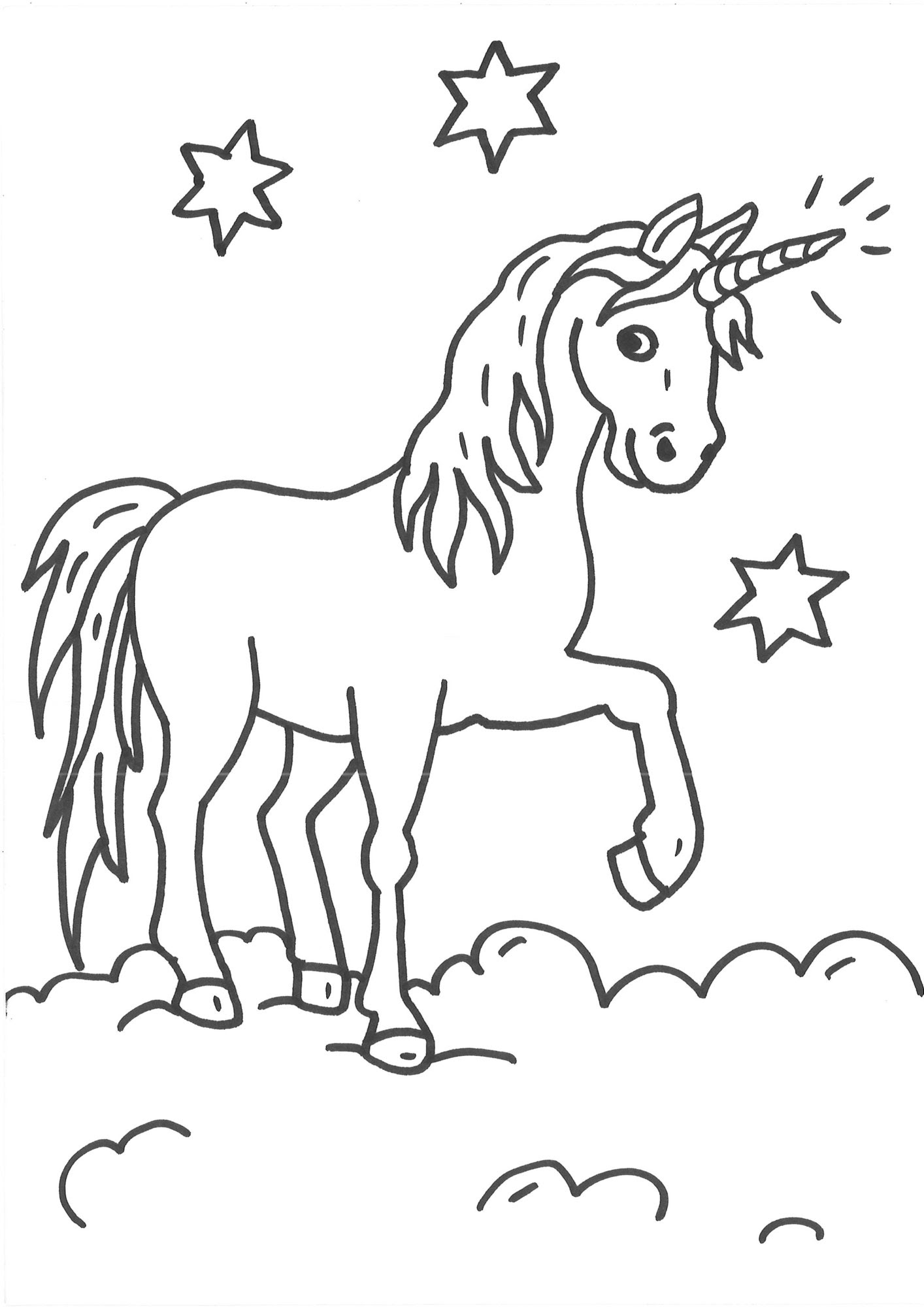 Einhorn Ausmalbild Zum Ausdrucken Ausmalbilder Pferde ...